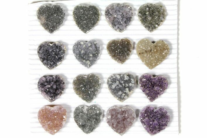 Lot: Druzy Amethyst/Quartz Heart Clusters ( Pieces) #127585